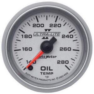 GAUGE; OIL TEMP; 2 1/16in.; 140-280 F; DIGITAL STEPPER MOTOR; ULTRA-LITE II