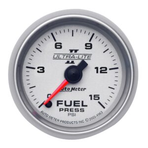 GAUGE; FUEL PRESSURE; 2 1/16in.; 15PSI; DIGITAL STEPPER MOTOR; ULTRA-LITE II
