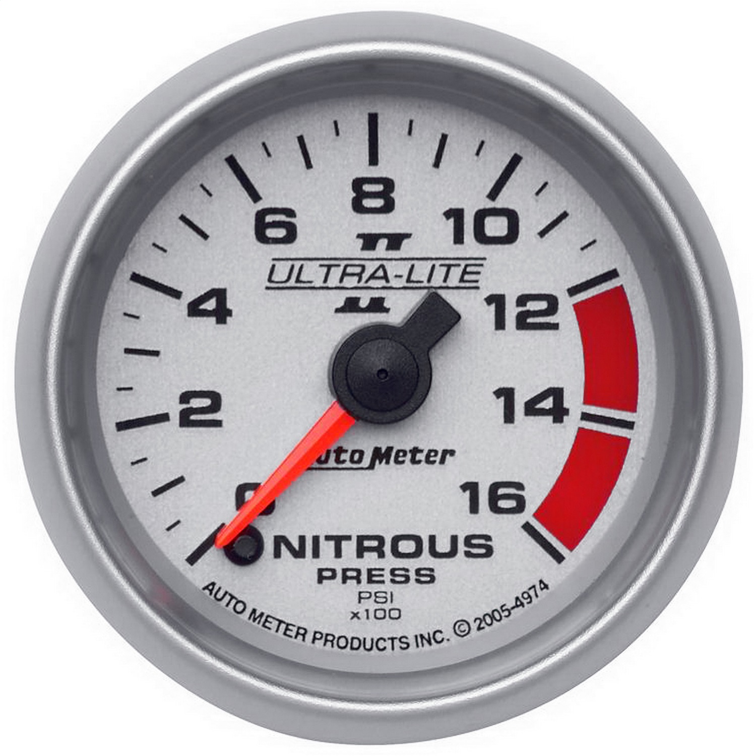 GAUGE; NITROUS PRESSURE; 2 1/16in.; 1600PSI; DIGITAL STEPPER MOTOR; ULTRA-LITE I