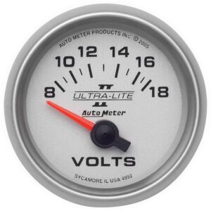 GAUGE; VOLTMETER; 2 1/16in.; 18V; ELECTRIC; ULTRA-LITE II