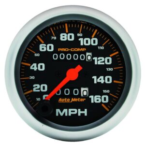GAUGE; SPEEDOMETER; 3 3/8in.; 160MPH; MECHANICAL; PRO-COMP