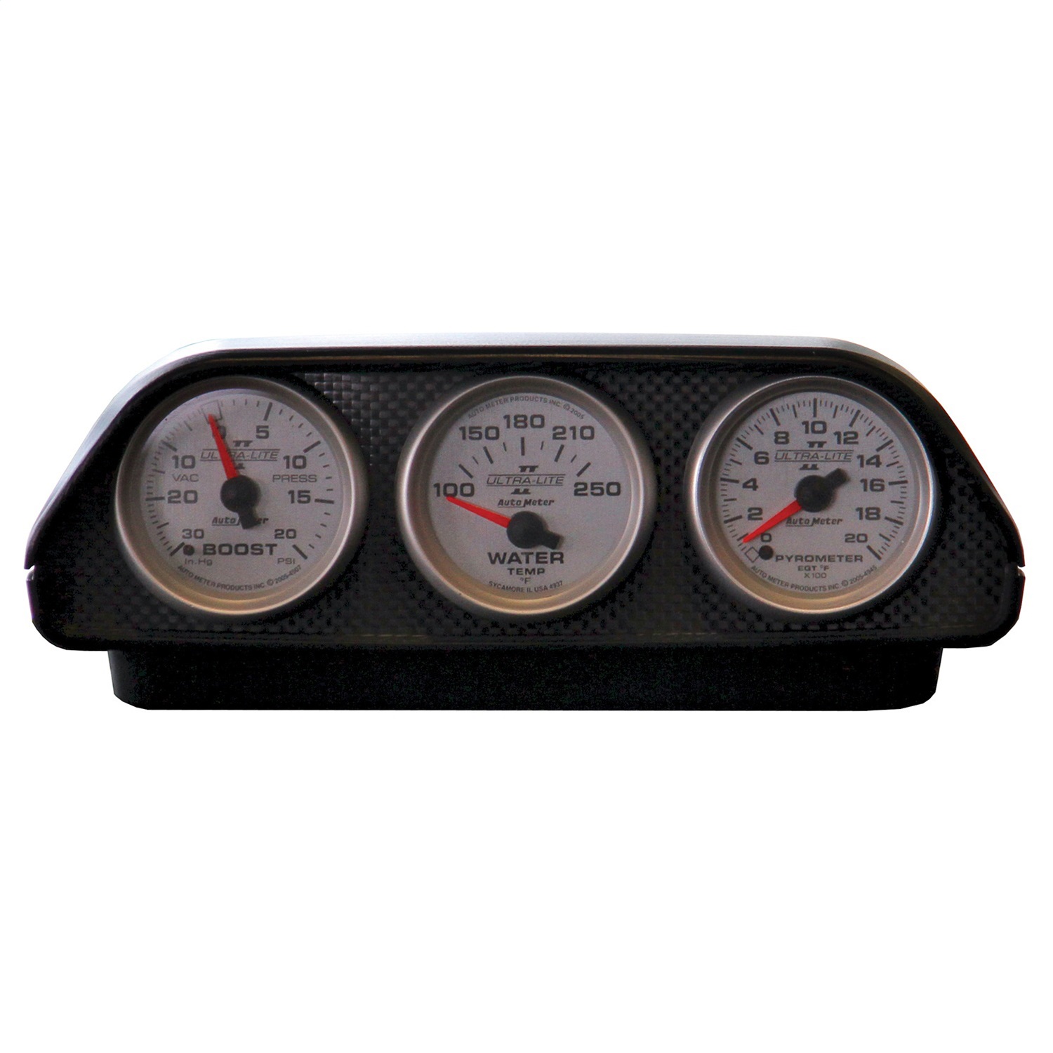 GAUGE MOUNT; UNIVERSAL DASH TOP; TRIPLE; 2 1/16in.; BLACK - Image 4