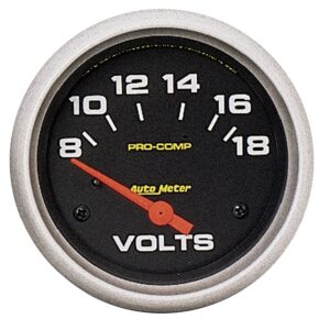 GAUGE; VOLTMETER; 2 5/8in.; 18V; ELECTRIC; PRO-COMP
