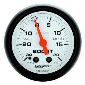 GAUGE; VAC/BOOST; 2 1/16in.; 30INHG-20PSI; MECHANICAL; PHANTOM