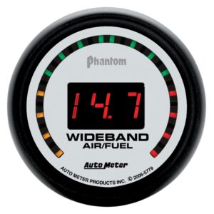 GAUGE; AIR/FUEL RATIO-WIDEBAND; STREET; 2 1/16in.; 10:1-17:1; DIGITAL; PHANTOM