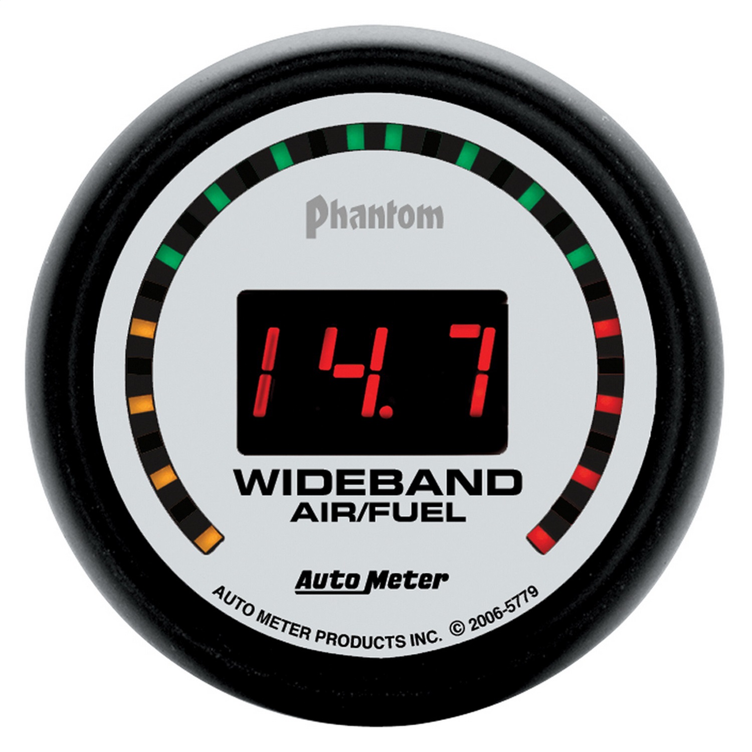 GAUGE; AIR/FUEL RATIO-WIDEBAND; STREET; 2 1/16in.; 10:1-17:1; DIGITAL; PHANTOM