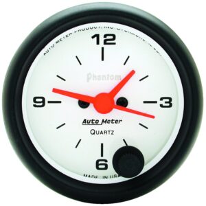 GAUGE; CLOCK; 2 1/16in.; 12HR; ANALOG; PHANTOM