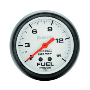 GAUGE; FUEL PRESSURE; 2 5/8in.; 15PSI; MECHANICAL; PHANTOM