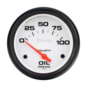 GAUGE; OIL PRESSURE; 2 5/8in.; 100PSI; ELECTRIC; PHANTOM