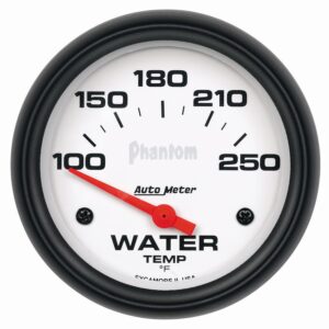GAUGE; WATER TEMP; 2 5/8in.; 100-250 F; ELECTRIC; PHANTOM