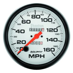 GAUGE; SPEEDOMETER; 5in.; 160MPH; MECHANICAL; PHANTOM