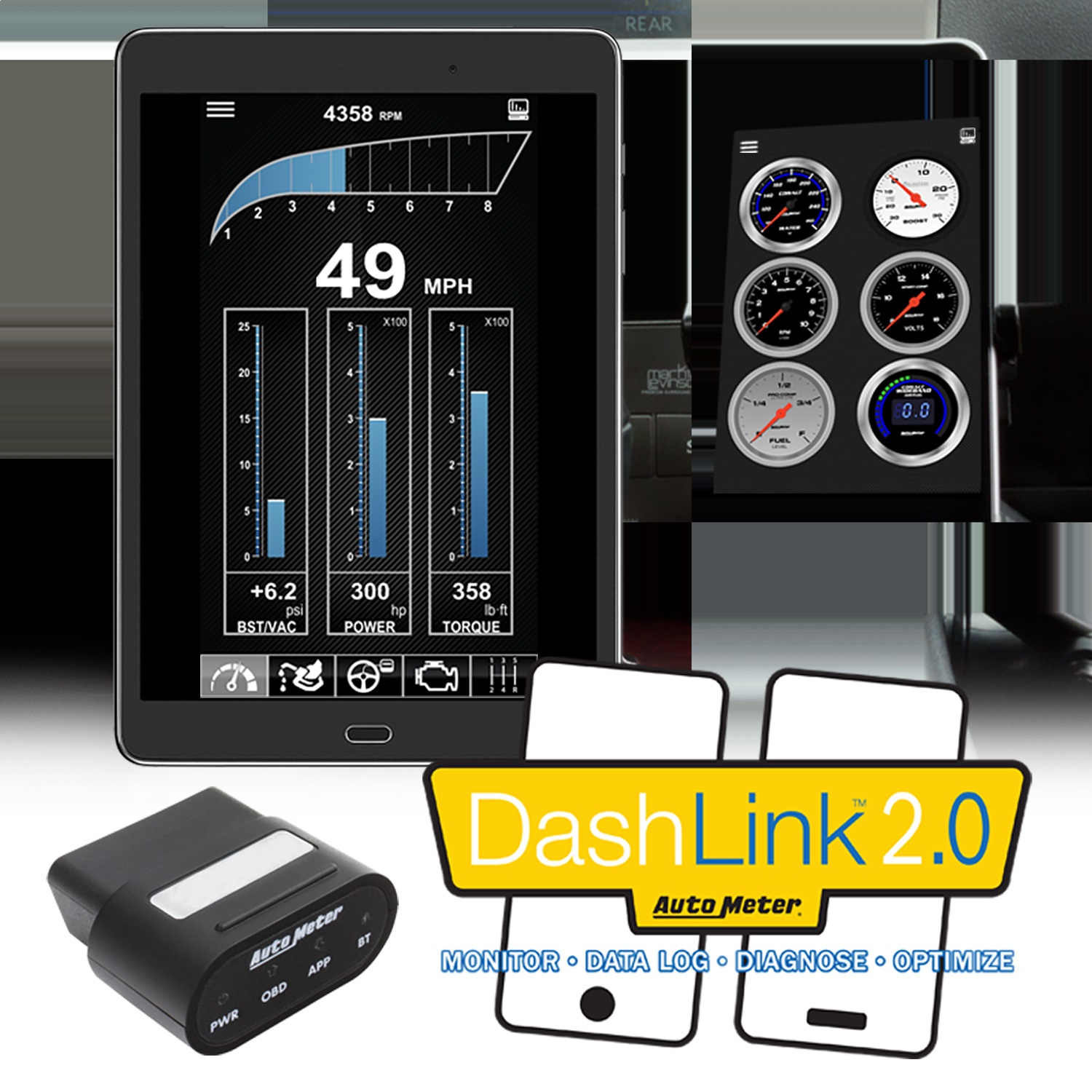 OBD-II WIRELESS DATA MODULE; BLUETOOTH; FOR ANDROID AND APPLE IOS DEVICES; DASHL