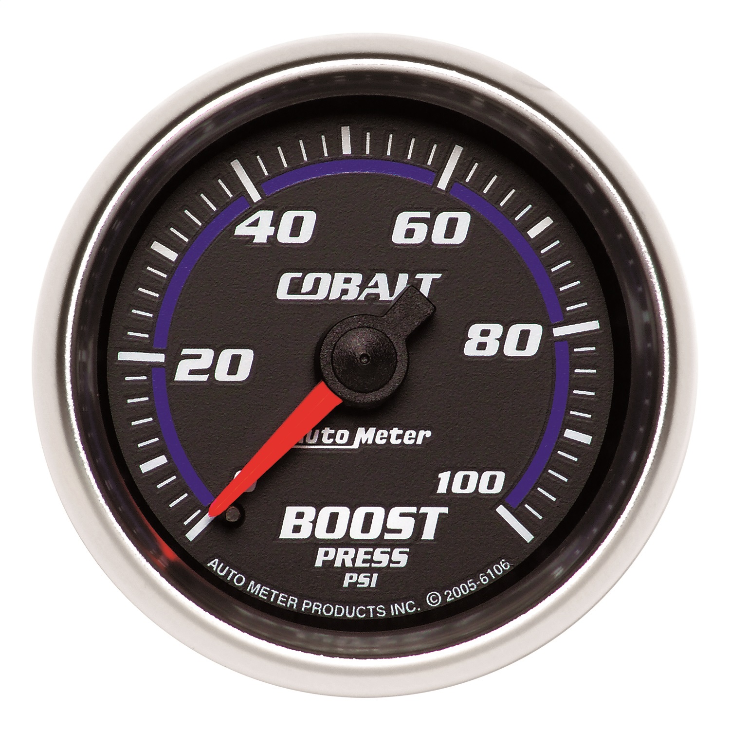 GAUGE; BOOST; 2 1/16in.; 100PSI; MECHANICAL; COBALT