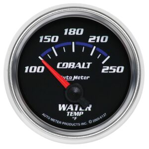 GAUGE; WATER TEMP; 2 1/16in.; 100-250 F; ELECTRIC; COBALT