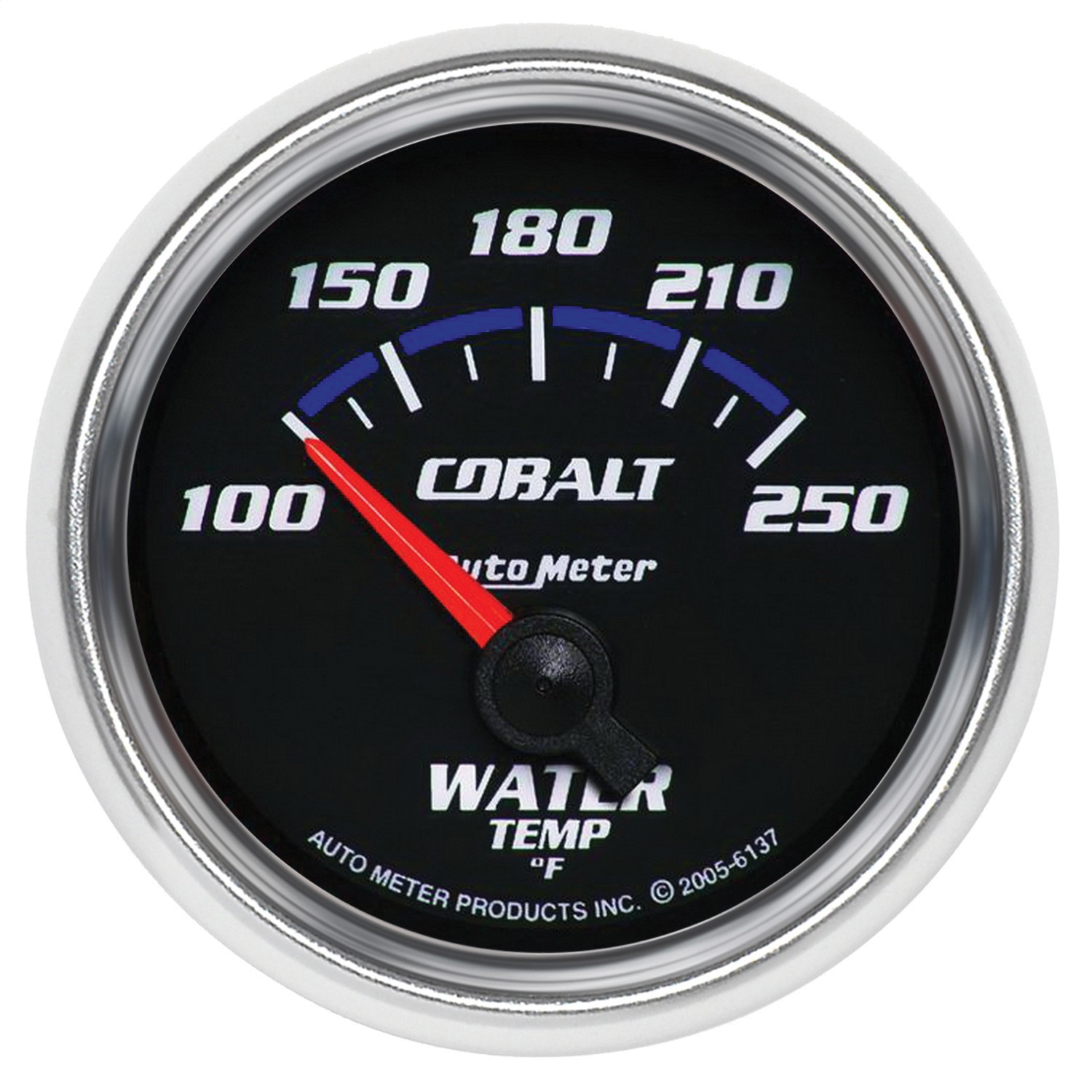 GAUGE; WATER TEMP; 2 1/16in.; 100-250 F; ELECTRIC; COBALT