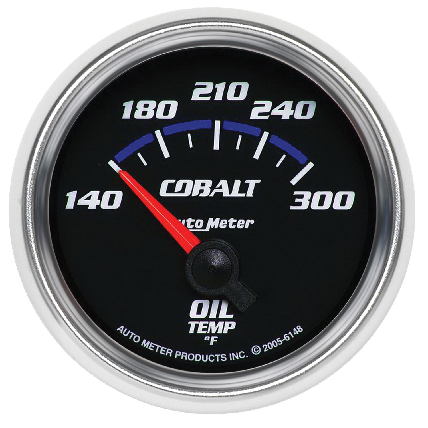 GAUGE; OIL TEMP; 2 1/16in.; 140-300 F; ELECTRIC; COBALT