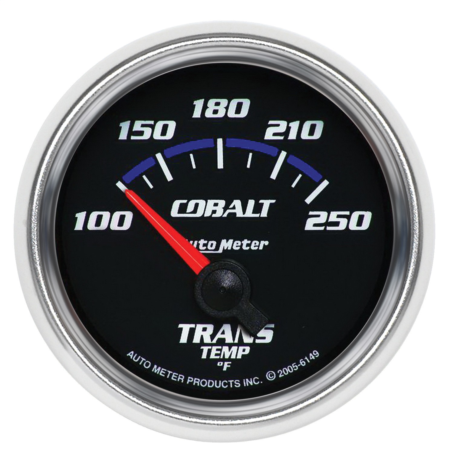 GAUGE; TRANSMISSION TEMP; 2 1/16in.; 100-250 F; ELECTRIC; COBALT