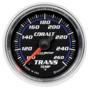 GAUGE; TRANSMISSION TEMP; 2 1/16in.; 100-260 F; DIGITAL STEPPER MOTOR; COBALT