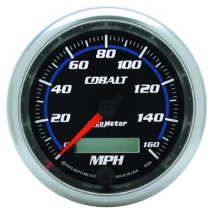 GAUGE; SPEEDOMETER; 3 3/8in.; 160MPH; ELEC. PROGRAMMABLE; COBALT