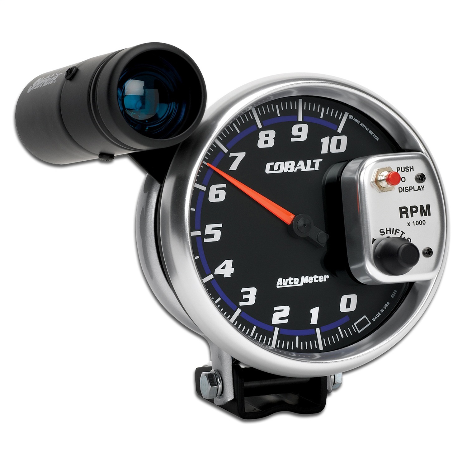 GAUGE; TACHOMETER; 5in.; 10K RPM; PEDESTAL W/EXT. SHIFT-LITE; COBALT - Image 2