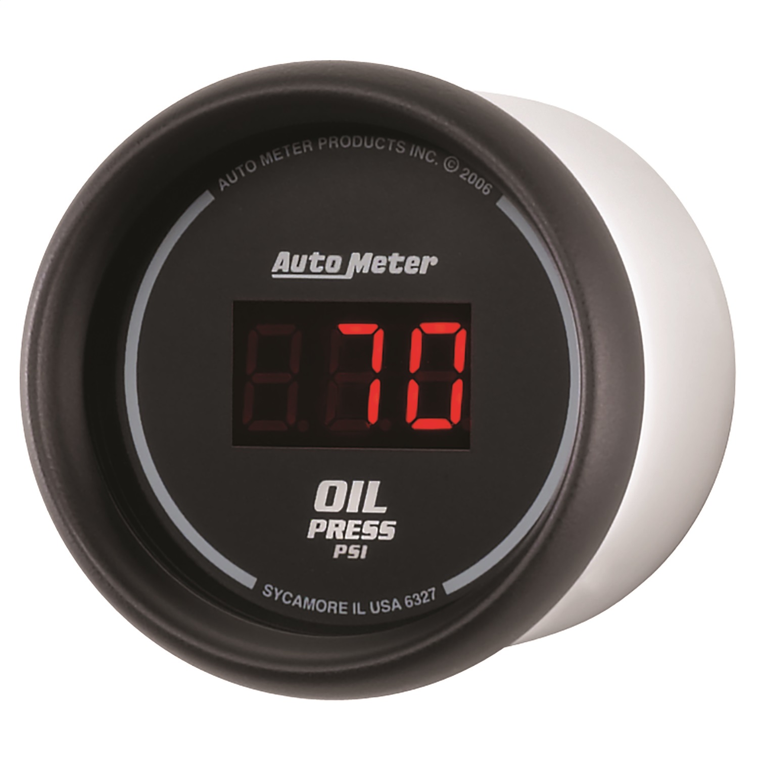 GAUGE; OIL PRESSURE; 2 1/16in.; 100PSI; DIGITAL; BLACK DIAL W/RED LED - Image 2