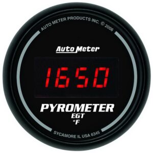 GAUGE; PYROMETER (EGT); 2 1/16in.; 1600 F; DIGITAL; BLACK DIAL W/RED LED