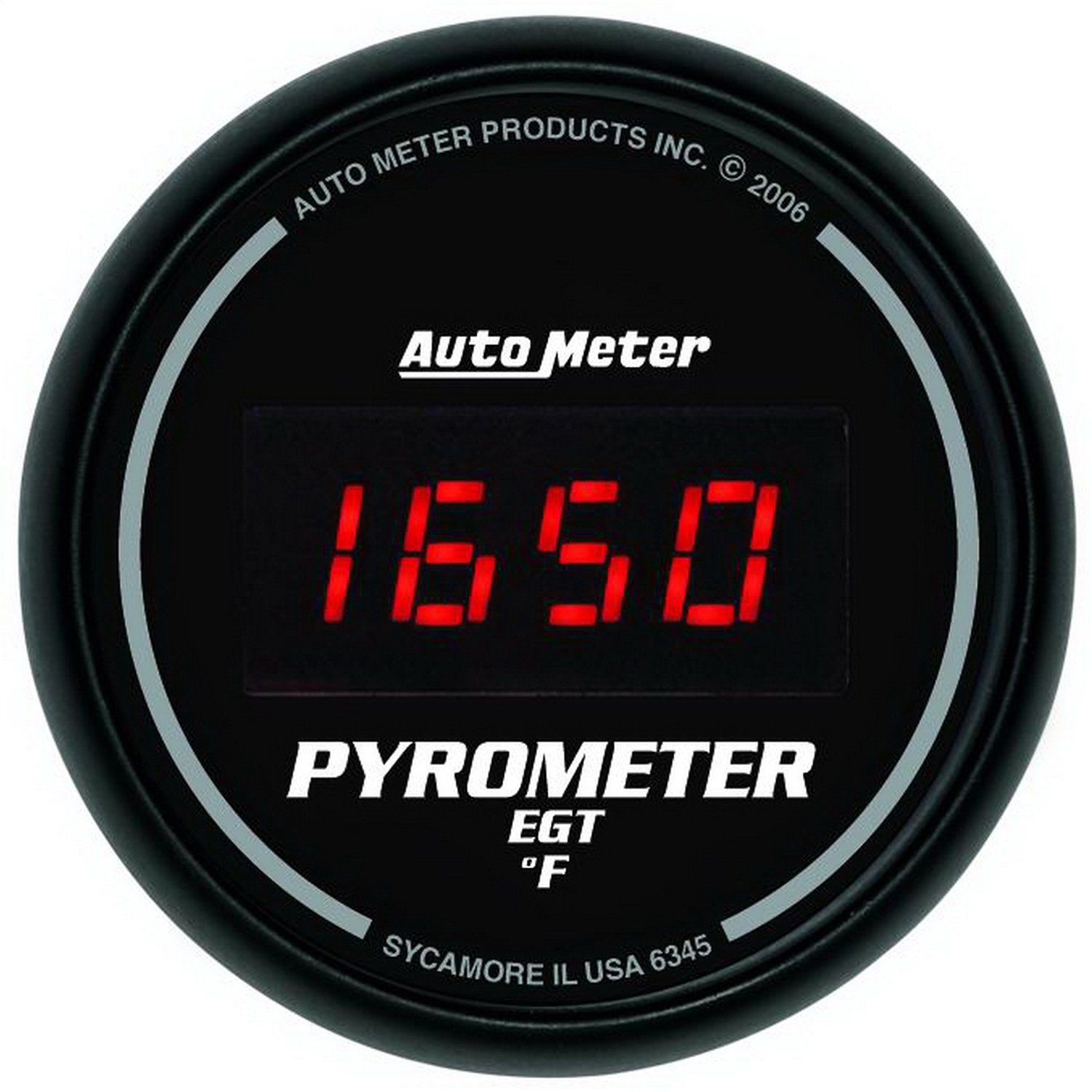 GAUGE; PYROMETER (EGT); 2 1/16in.; 1600 F; DIGITAL; BLACK DIAL W/RED LED