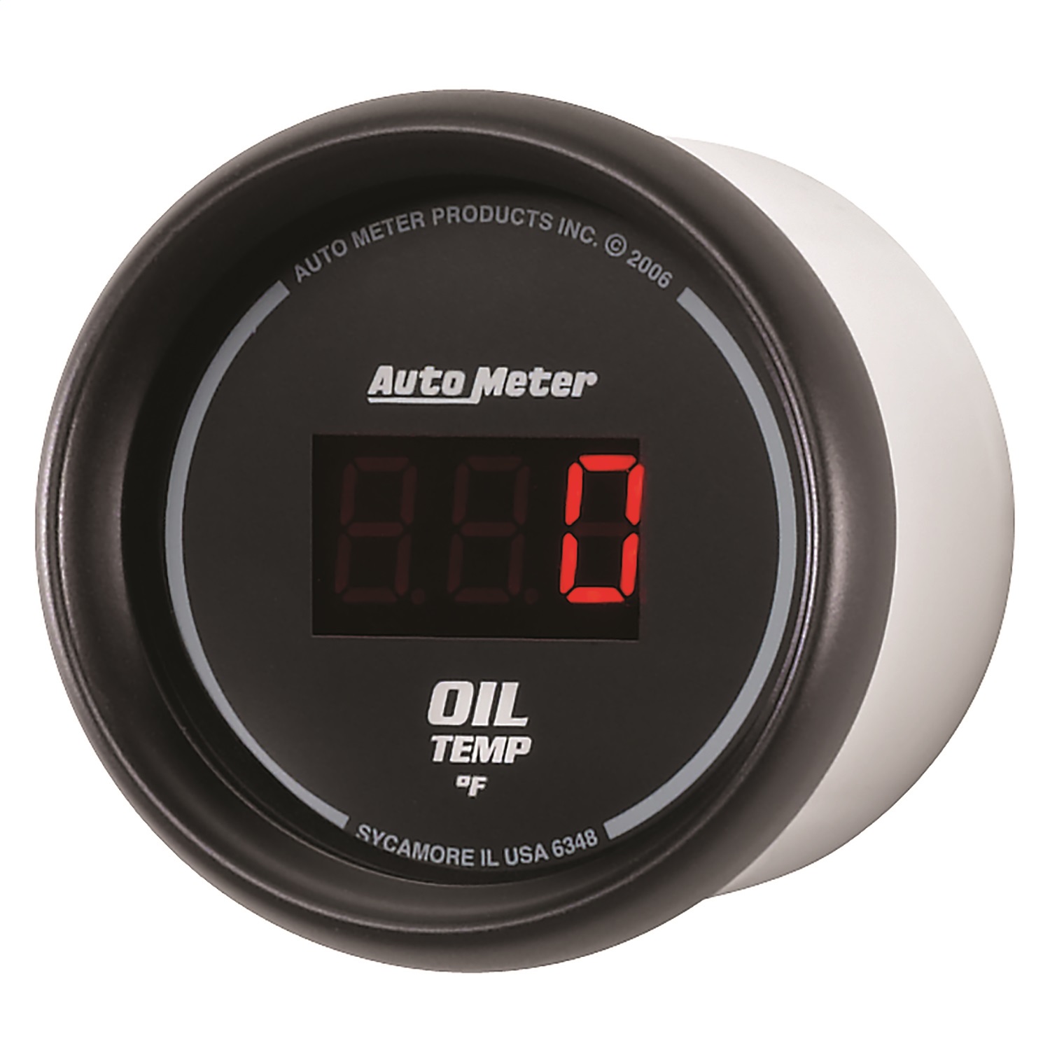 GAUGE; OIL TEMP; 2 1/16in.; 340 F; DIGITAL; BLACK DIAL W/RED LED - Image 2