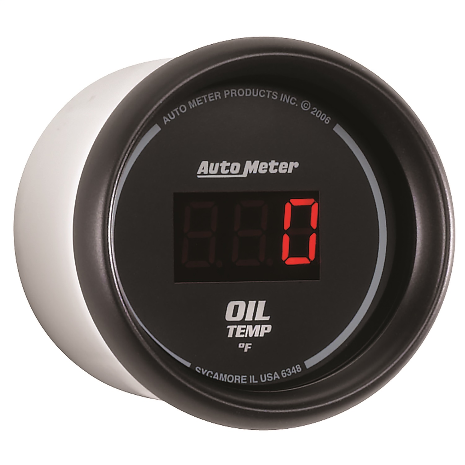 GAUGE; OIL TEMP; 2 1/16in.; 340 F; DIGITAL; BLACK DIAL W/RED LED - Image 3