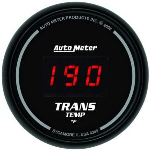 GAUGE; TRANS TEMP; 2 1/16in.; 340 F; DIGITAL; BLACK DIAL W/RED LED