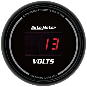 GAUGE; VOLTMETER; 2 1/16in.; 18V; DIGITAL; BLACK DIAL W/RED LED