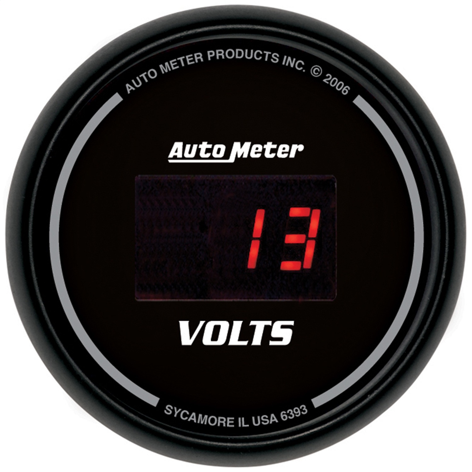 GAUGE; VOLTMETER; 2 1/16in.; 18V; DIGITAL; BLACK DIAL W/RED LED