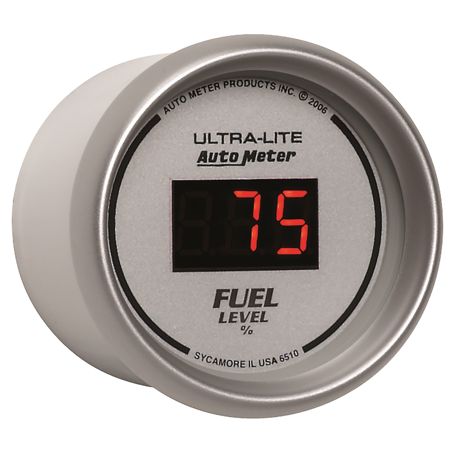 GAUGE; FUEL LEVEL; 2 1/16in.; 0-280? PROGRAM.; DIGITAL; SILVER DIAL W/RED LED - Image 3