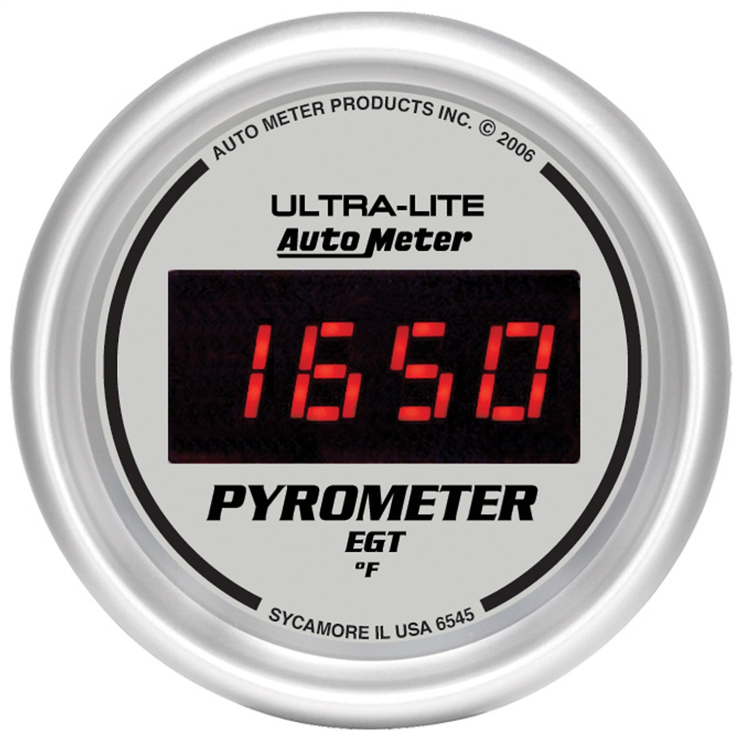GAUGE; PYROMETER (EGT); 2 1/16in.; 1600 F; DIGITAL; SILVER DIAL W/RED LED