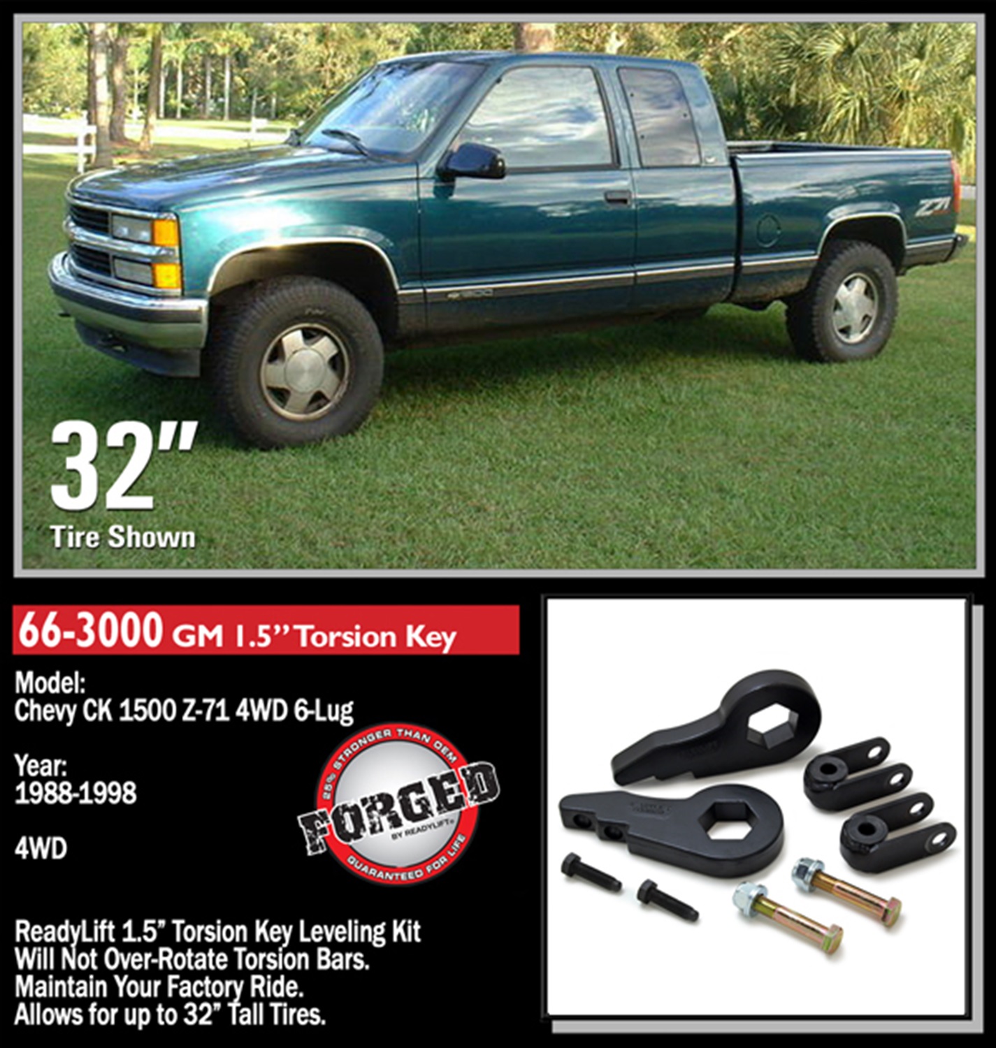 2.5in. Front Leveling Kit (Forged Torsion Key) - Image 6