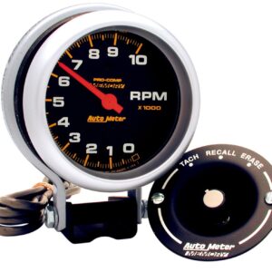 GAUGE; TACHOMETER; 3 3/4in.; 10K RPM; PEDESTAL W/PEAK MEMORY; PRO-COMP