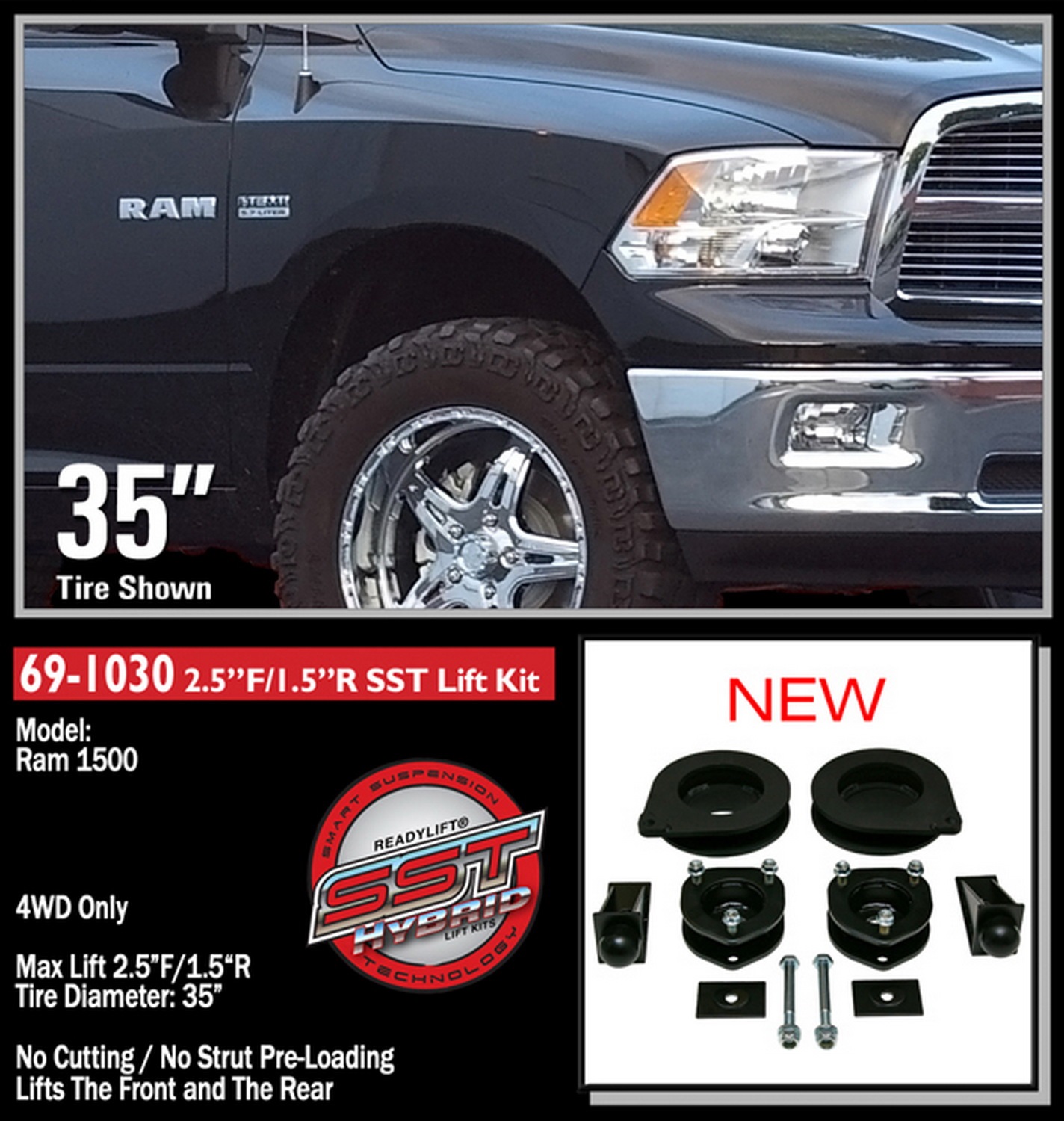 2.5in. Front with 1.5in. Rear SST Lift Kit - Image 2