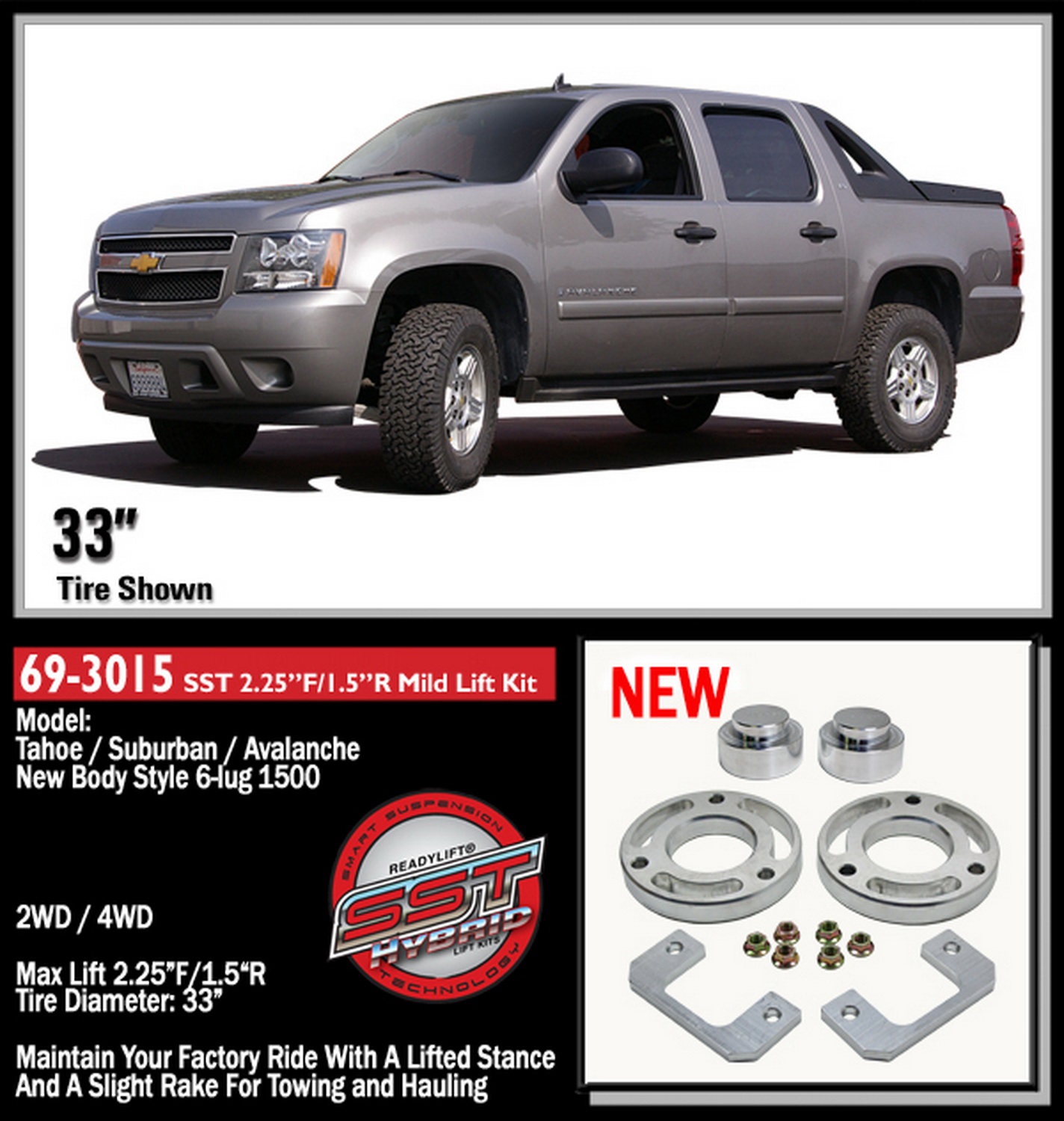 2.25in. Front with 1.5in. Rear SST Lift Kit - Image 2