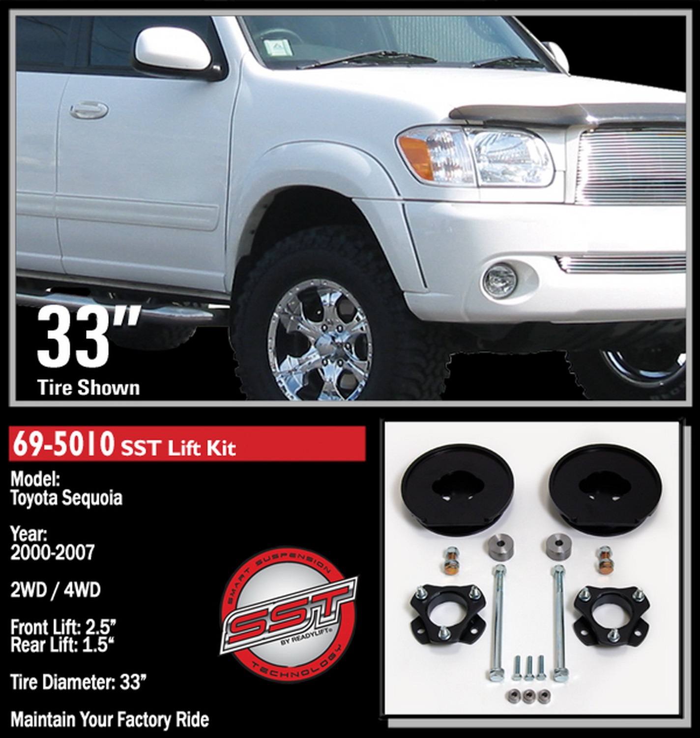 2.0in. SST Lift Kit Front with 1in.Rear Spacer without Shocks - Image 2