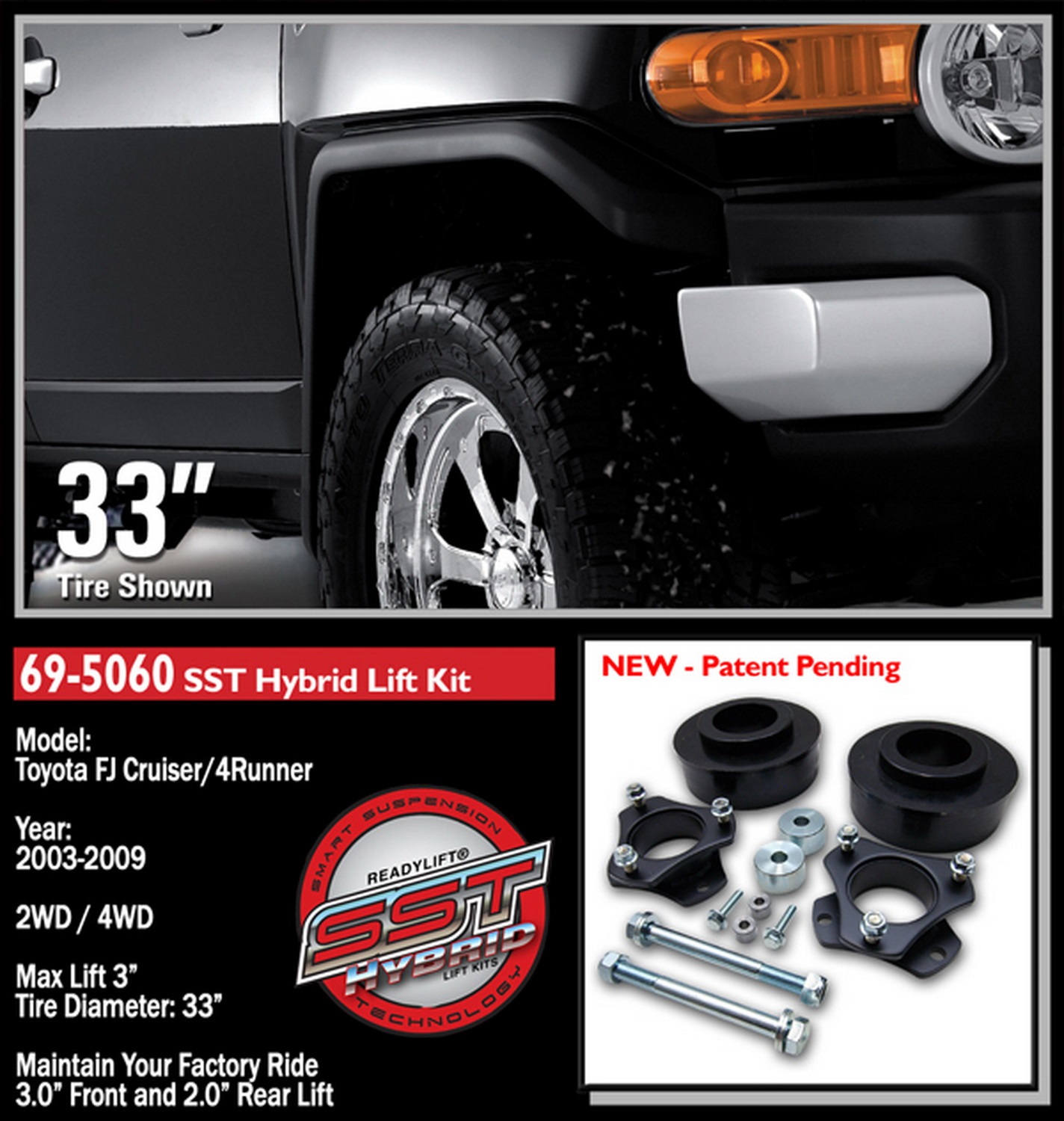 3in. SST Lift Kit Front with 2in. Rear Spacer without Shocks - Image 2