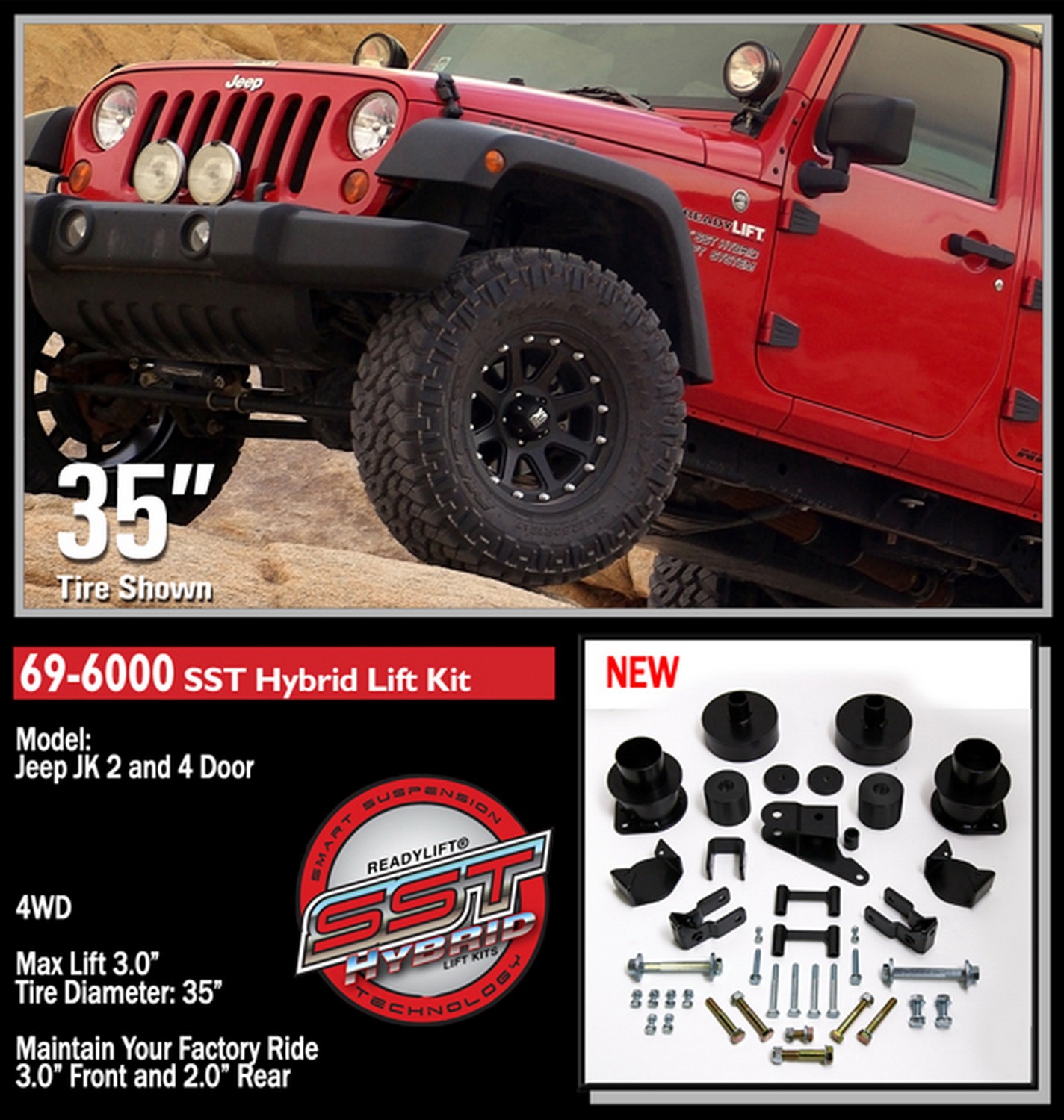 3in. SST Lift Kit without Shocks - Image 2