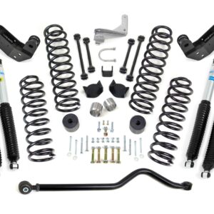 4in. Coil Spring Kit with Adjustable Track Bar; Caster Correction Bracket; Exhua