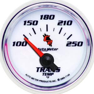 GAUGE; TRANSMISSION TEMP; 2 1/16in.; 100-250 F; ELECTRIC; C2
