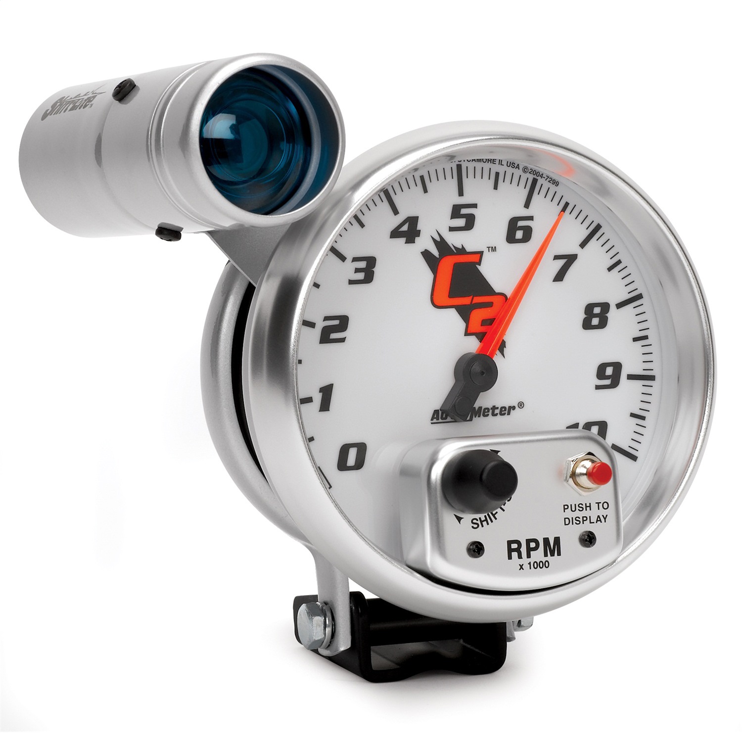 GAUGE; TACHOMETER; 5in.; 10K RPM; PEDESTAL W/EXT. SHIFT-LITE; C2 - Image 4