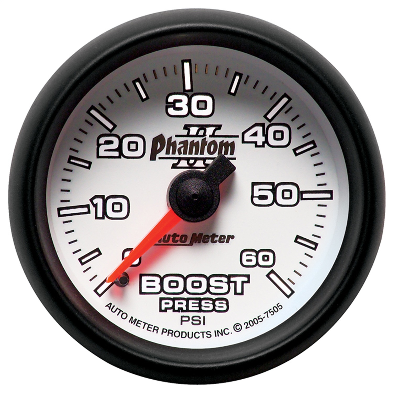 GAUGE; BOOST; 2 1/16in.; 60PSI; MECHANICAL; PHANTOM II - Image 2