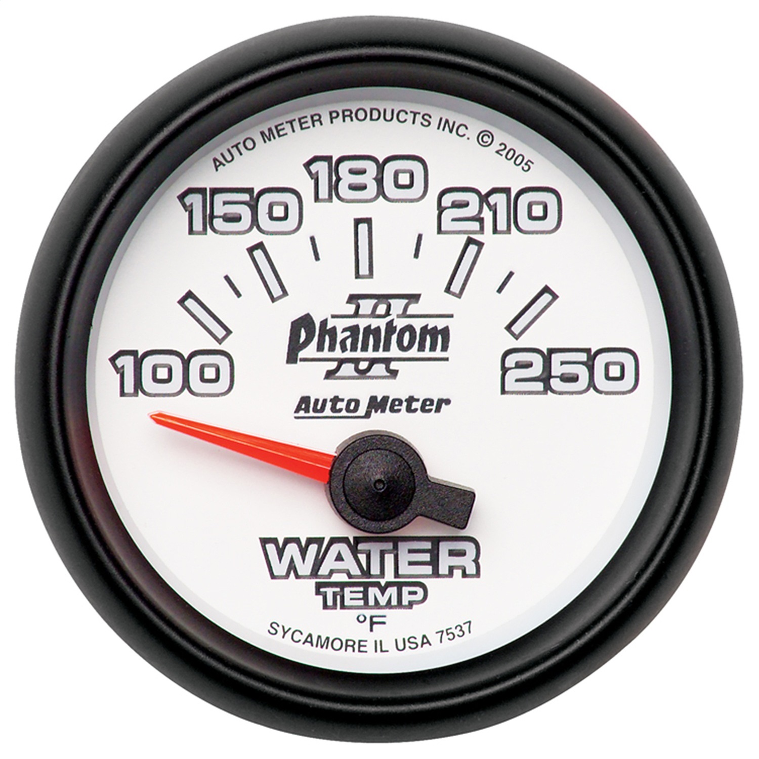GAUGE; WATER TEMP; 2 1/16in.; 100-250 F; ELECTRIC; PHANTOM II