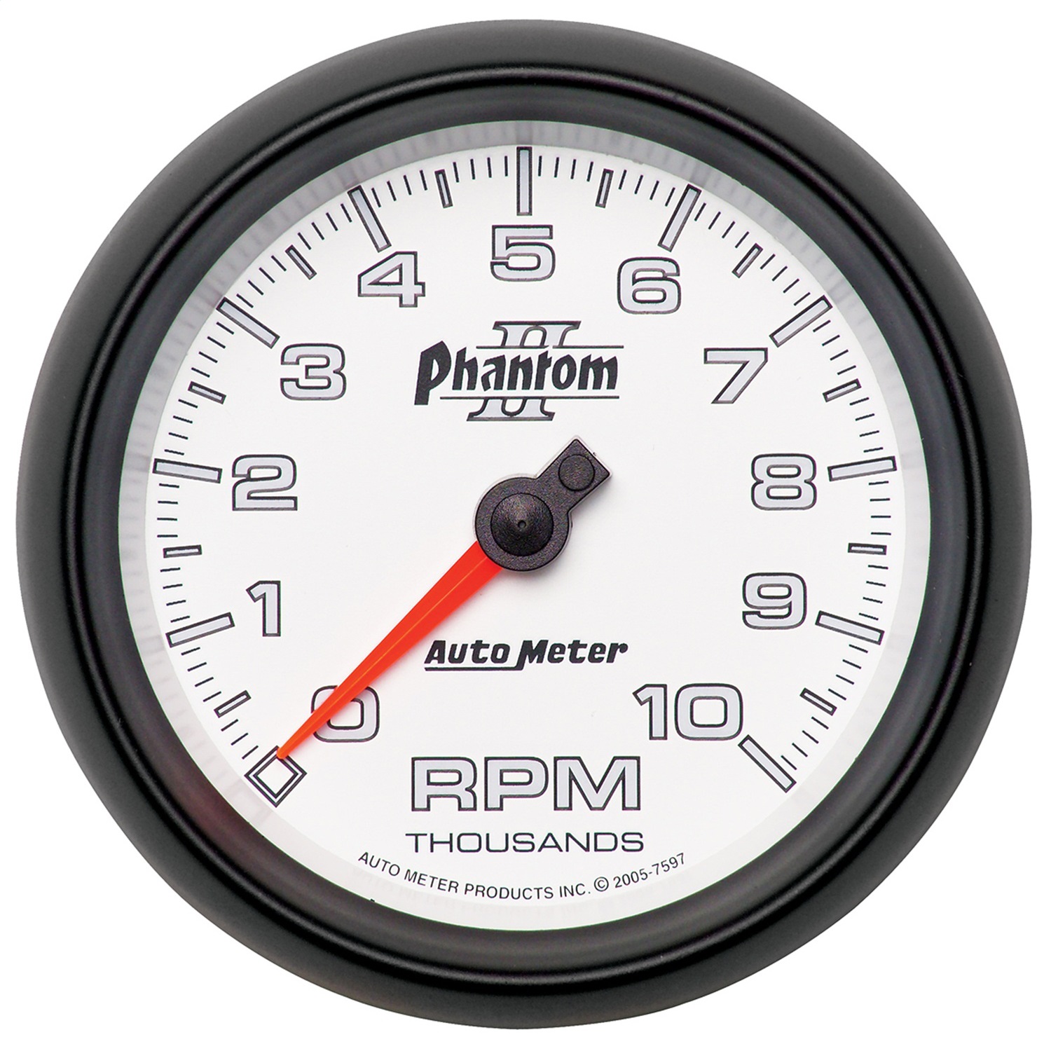 GAUGE; TACHOMETER; 3 3/8in.; 10K RPM; IN-DASH; PHANTOM II