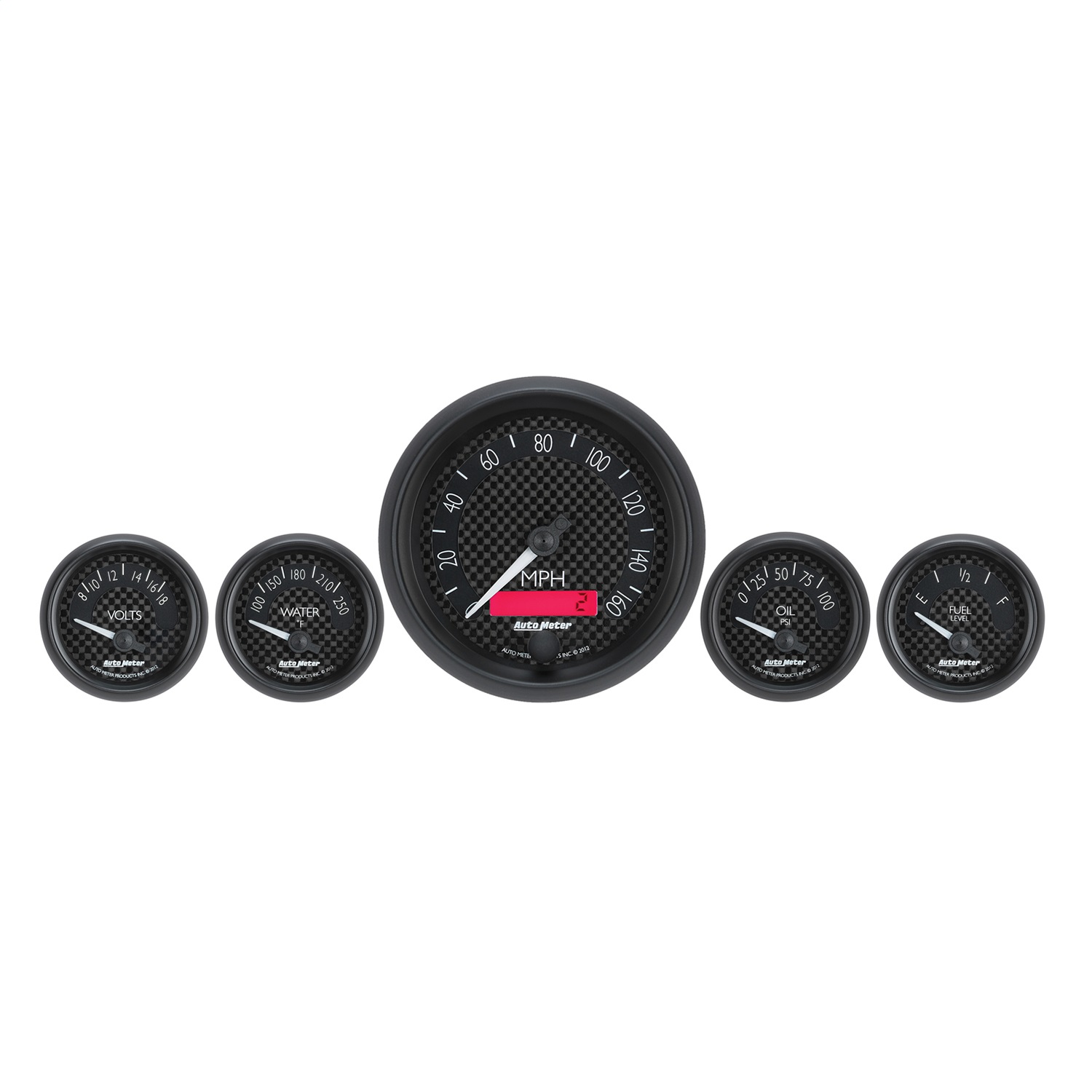 GAUGE KIT; 5 PC.; 3 3/8in./2 1/16in.; ELEC. SPEEDOMETER; GT