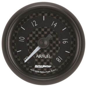 GAUGE; AIR/FUEL RATIO-WIDEBAND; ANALOG; 2 1/16in.; 8:1-18:1; STEPPER MOTOR; GT