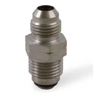 Steel AN to Metric Bump O-Ring Adapter